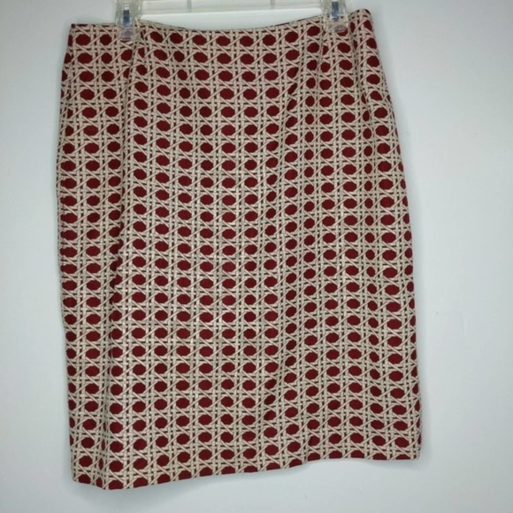 10 Isabella DeMARCO Red White Skirt Business D